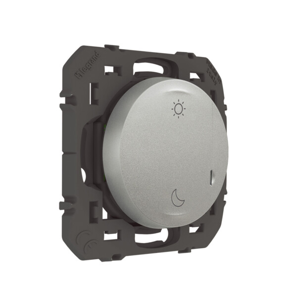 Commande sans fil Lever/Coucher Dooxie With Netatmo, effet alu, à équiper de plaque - Legrand - 600184A