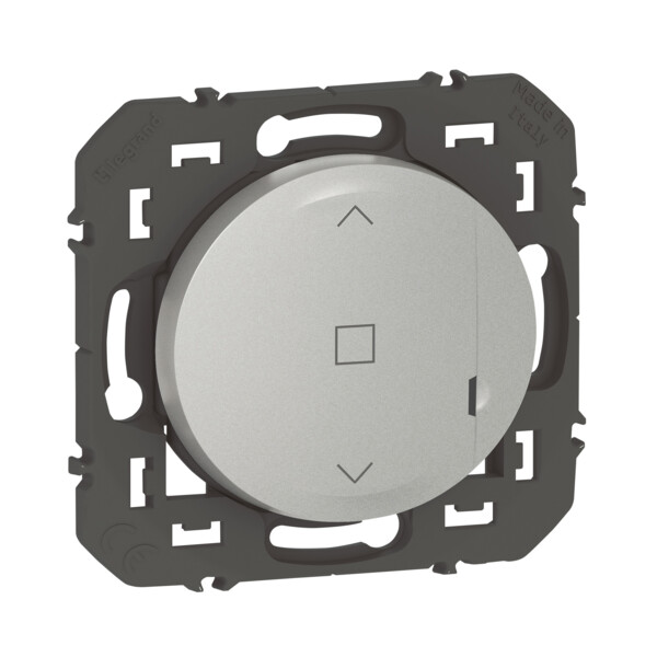 Commande sans fil pour volet roulant connecté Dooxie With Netatmo, effet alu, sans plaque - Legrand - 600187A