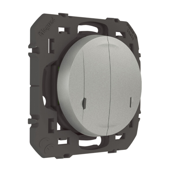 Commande Double Sans Fil pour Éclairage/Prise Dooxie With Netatmo - Effet Aluminium - Legrand - 600188A
