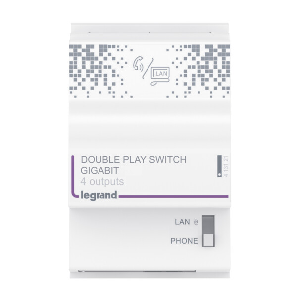 Legrand - centrale double play 4 sorties gigabit - Legrand - 413121