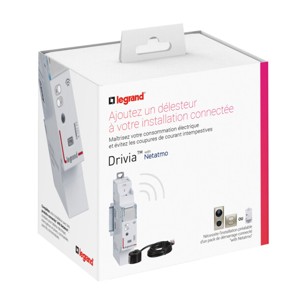 Délesteur modulaire connecté Drivia avec module et tore 80A Netatmo compatible Home + Control - Legrand - 412172
