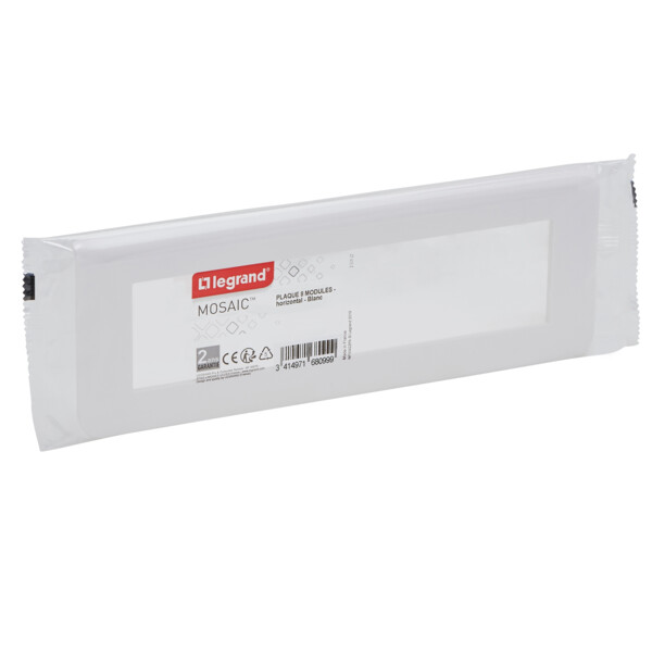 Legrand - mosaic plaque 8 modules montage horizontal blanc - Legrand - 200947
