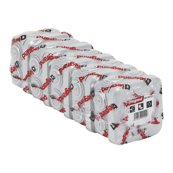 Lot de 5 boîtes de dérivation étanche plexo 100x100mm - Legrand - 200160