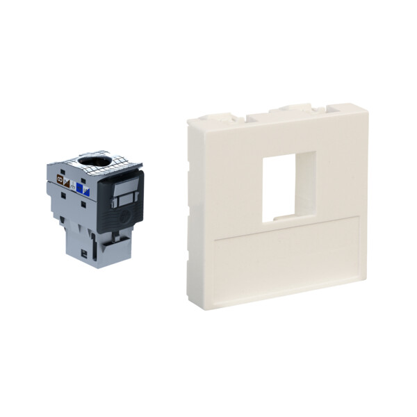 Lot de 10 connecteurs rj45 catégorie 6a stp avec plastron 2 modules - blanc - Legrand - 632901