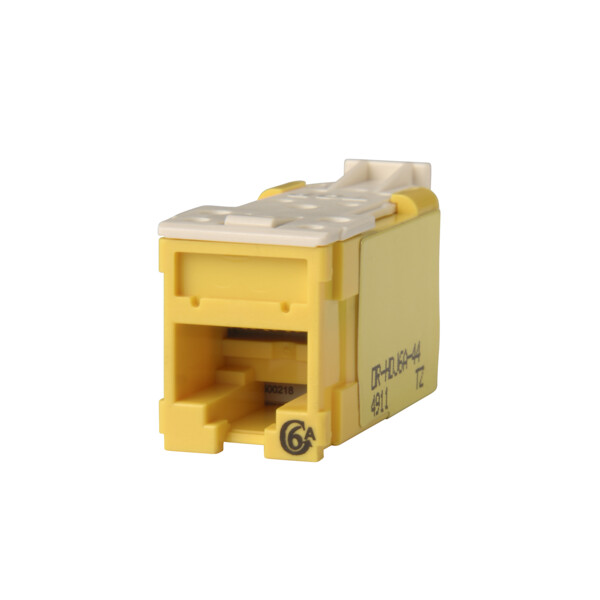 Lot de 20 connecteurs rj45 hd jack catégorie 6a utp - jaune - Legrand - HDJ6A-44