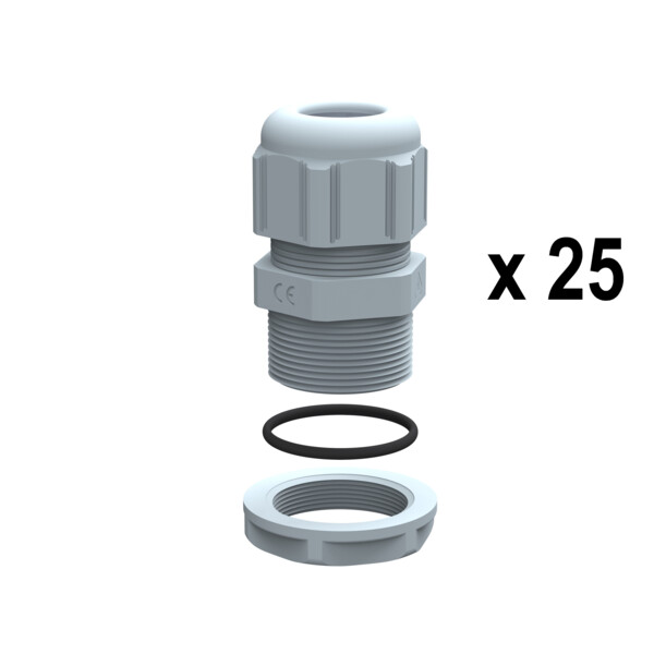 Presse-étoupes iso20 plastique IP68 ral7001 - par lot de 25 - Legrand - 381802