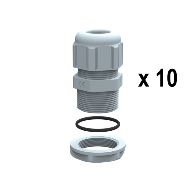 Presse-étoupes plastique ip68 iso25 ral7001 - unité par quantité 10 - Legrand - 381803