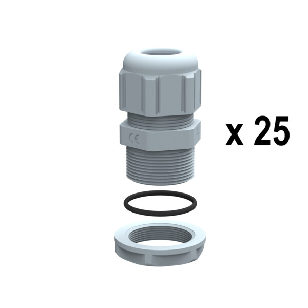 Presse-étoupes plastique ip68 pg7 ral7001 - unité par quantité 25 - Legrand - 381808