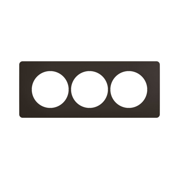 Plaque 3 postes noir mat - entr.57mm - Legrand - CP0127