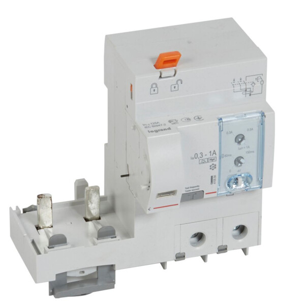Bloc différentiel adaptable dx³ - à vis - 2p - 230/400v~-125a - type hpi - 300/1000ma - Legrand - 410584
