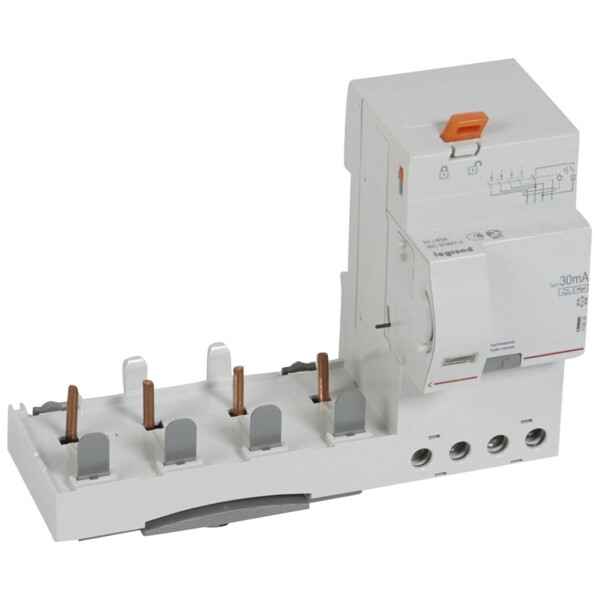 Bloc différentiel adaptable dx³ - à vis - 4p - 400 v~ - 63 a - type F - 30 ma - Legrand - 410636
