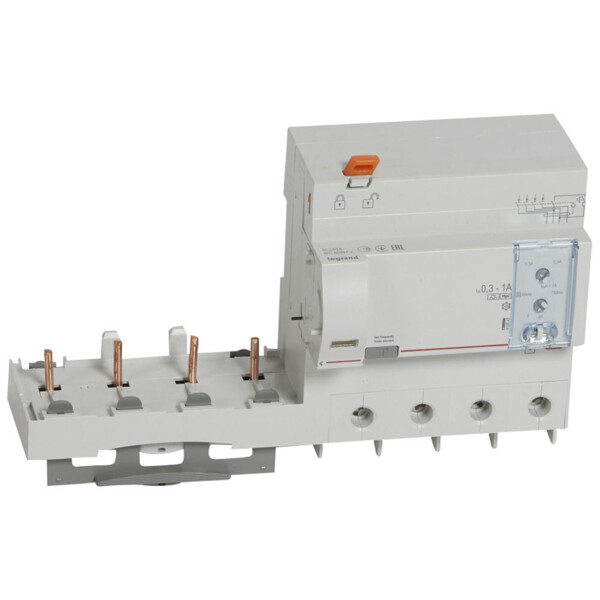 Bloc différentiel adaptable dx³ - à vis - 4p - 400 v~ - 63 a - type F - 300/1000 ma - Legrand - 410643