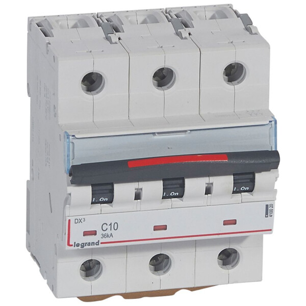 Disjoncteur magnéto-thermique dx³ - 3p - 16 a - 36 ka - courbe c - Legrand - 410021