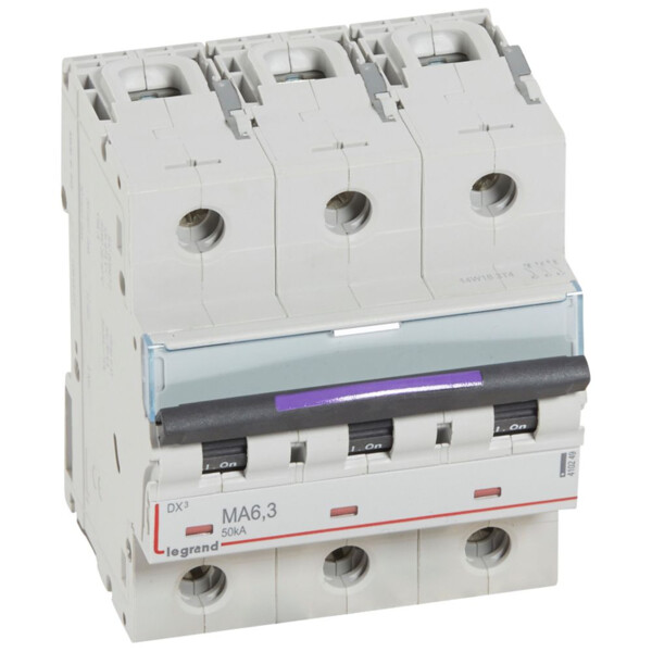 Disjoncteur magnétique seul dx³-ma - 3p - 6,3 a - 50 ka - courbe ma - Legrand - 410249