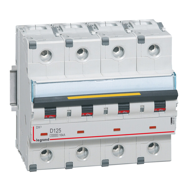 Disjoncteur dx³ 10000-vis/vis-4p-400v~-125a-16ka-courbe d-protect départ - Legrand - 409542