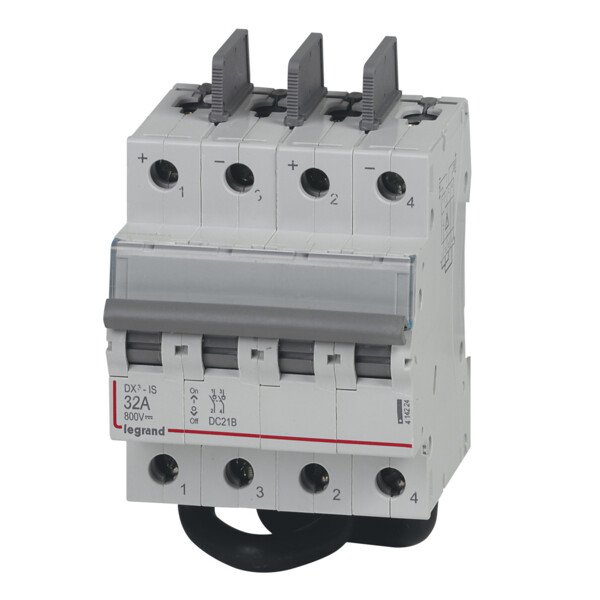 Interrupteur sectionneur 800 v= - 32 a - 4 modules - Legrand - 414224