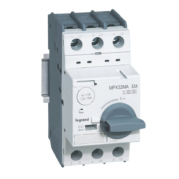 Disjoncteur moteur magnétique seul mpx³ 32ma - 32 a - 50 ka - Legrand - 417355