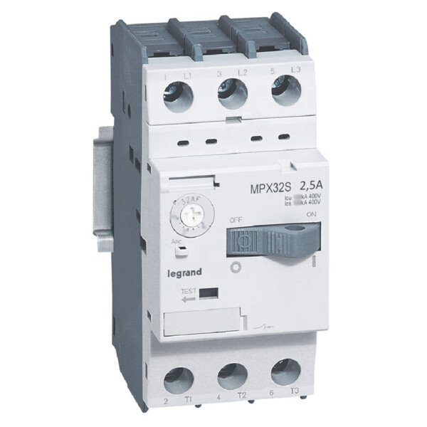 Disjoncteur moteur magnéto-thermique mpx³ 32s - 2,5 a - 100 ka - Legrand - 417306
