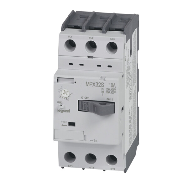 Disjoncteur moteur magnéto-thermique mpx³ 32s - 10 a - 50 ka - Legrand - 417310