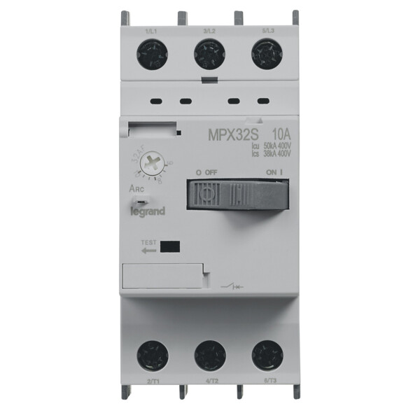 Disjoncteur moteur magnéto-thermique mpx³ 32s - 10 a - 50 ka - Legrand - 417310
