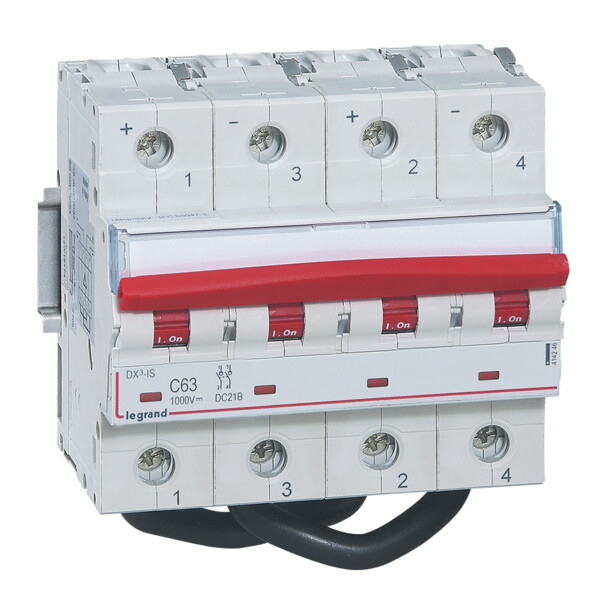 Interrupteur sectionneur à manette 1000 v= - 63 a - 6 modules - Legrand - 414246