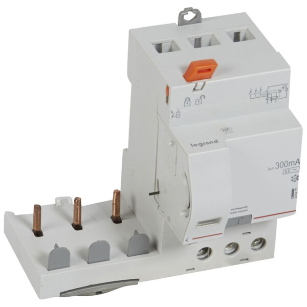 Bloc différentiel adaptable dx³-vis-3p-400 v~-63 a-type ac-300 ma sélect-disjoncteur1 mod/pôle - Legrand - 410477