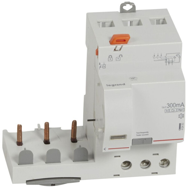 Bloc différentiel adaptable dx³-vis-3p-400 v~-63 a-type hpi-300 ma sélect-disjoncteur1 mod/pôle - Legrand - 410493