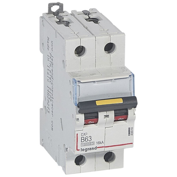 Disjoncteur dx³ 10000-vis/vis-2p-230/400v~-63a-16ka-courbe b-protect départ - Legrand - 408965