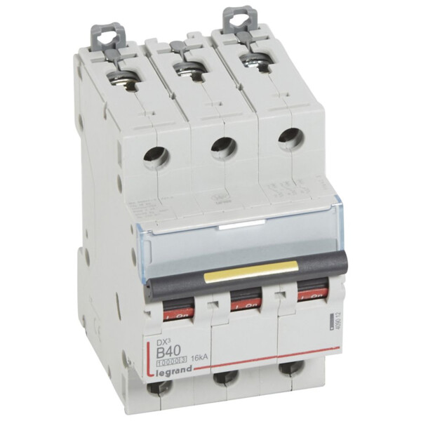 Disjoncteur dx³ 10000-vis/vis-3p-400v~-40a-16ka-courbe b-protect départ - Legrand - 409012