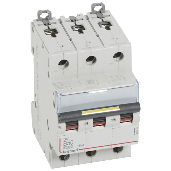 Disjoncteur dx³ 10000-vis/vis-3p-400v~-50a-16ka-courbe b-protect départ - Legrand - 409013