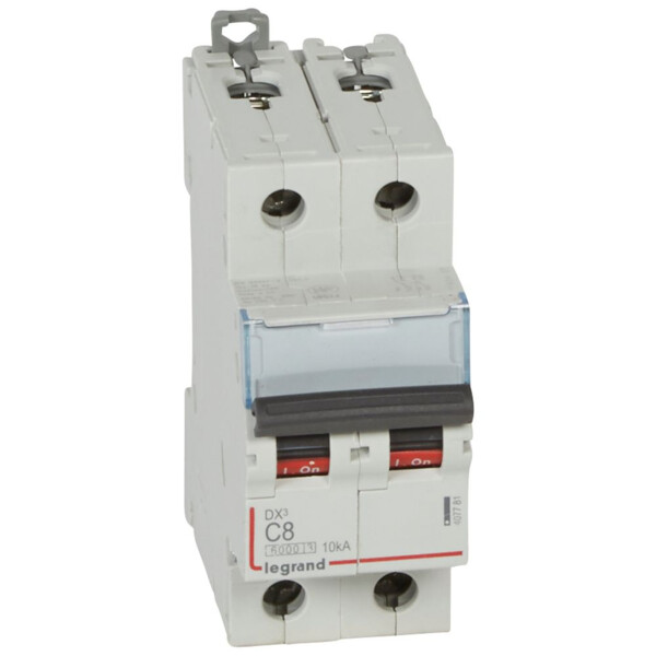 Disjoncteur dx³ 6000 -vis/vis- 2p-230/400v~ -8a-10ka - courbe c - protect départ - Legrand - 407781