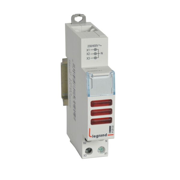 Voyant à led cx³ - triple 230/400v~ - rouge - 1 module - Legrand - 412933