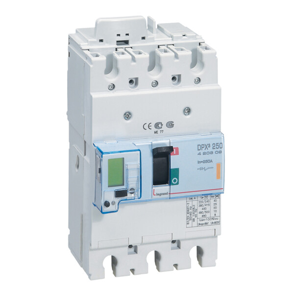 Disjoncteur de puissance dpx³ 250 - électronique - 25 ka - 3p - 250 a - Legrand - 420309