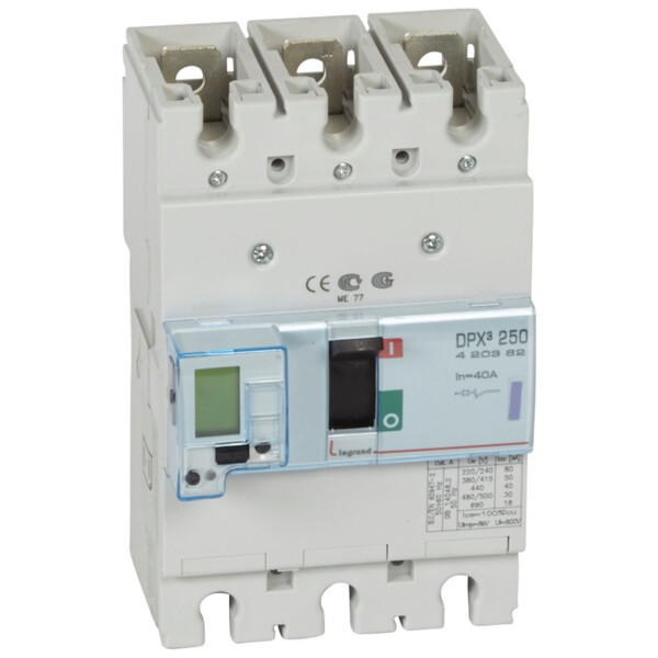 Disjoncteur de puissance dpx³ 250 - électronique - 50 ka - 3p - 40 a - Legrand - 420362