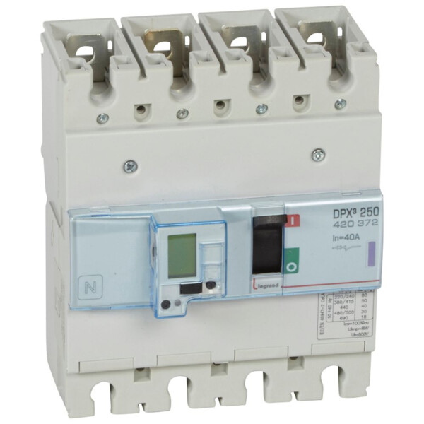 Disjoncteur de puissance dpx³ 250 - électronique - 50 ka - 4p - 40 a - Legrand - 420372