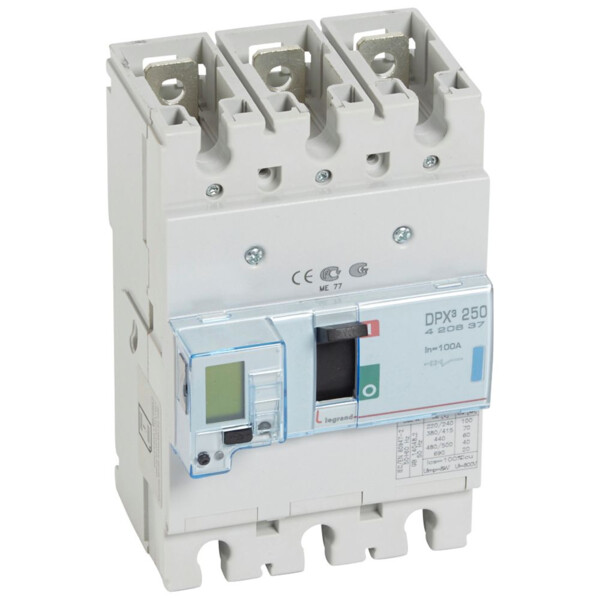 Disjoncteur de puissance dpx³ 250 - électronique - 70 ka - 3p - 100 a - Legrand - 420637