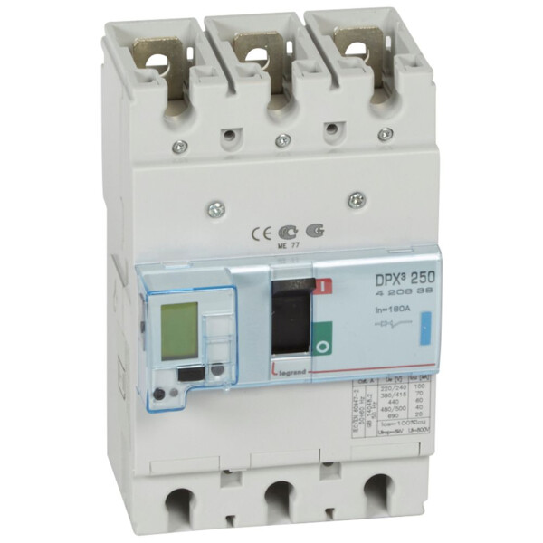 Disjoncteur de puissance dpx³ 250 - électronique - 70 ka - 3p - 160 a - Legrand - 420638