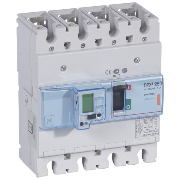 Disjoncteur de puissance dpx³ 250 - électronique à unité de mesure - 25 ka - 4p - 160 a - Legrand - 420417
