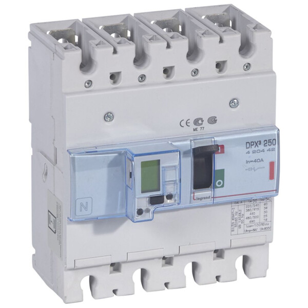 Disjoncteur de puissance dpx³ 250 - électronique à unité de mesure - 36 ka - 4p - 40 a - Legrand - 420442