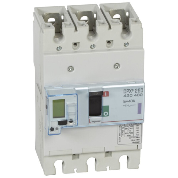 Disjoncteur de puissance dpx³ 250 - électronique à unité de mesure - 50 ka - 3p - 40 a - Legrand - 420462