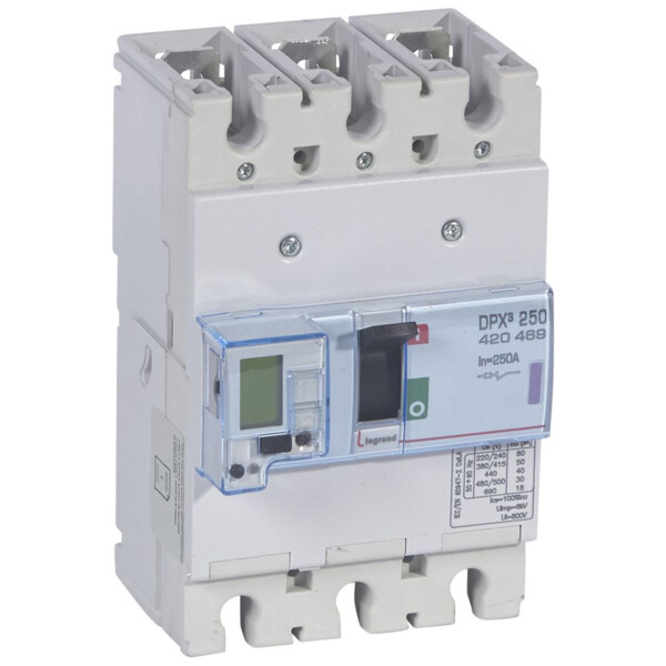 Disjoncteur de puissance dpx³ 250 - électronique à unité de mesure - 50 ka - 3p - 250 a - Legrand - 420469