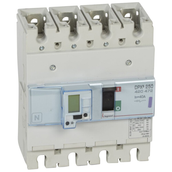 Disjoncteur de puissance dpx³ 250 - électronique à unité de mesure - 50 ka - 4p - 40 a - Legrand - 420472
