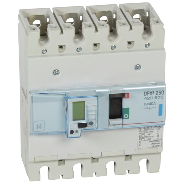 Disjoncteur de puissance dpx³ 250 - électronique à unité de mesure - 70 ka - 4p - 40 a - Legrand - 420675