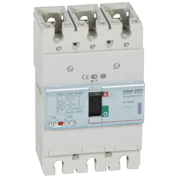 Disjoncteur de puissance dpx³ 250 - magnéto-thermique - 50 ka - 3p - 160 a - Legrand - 420267