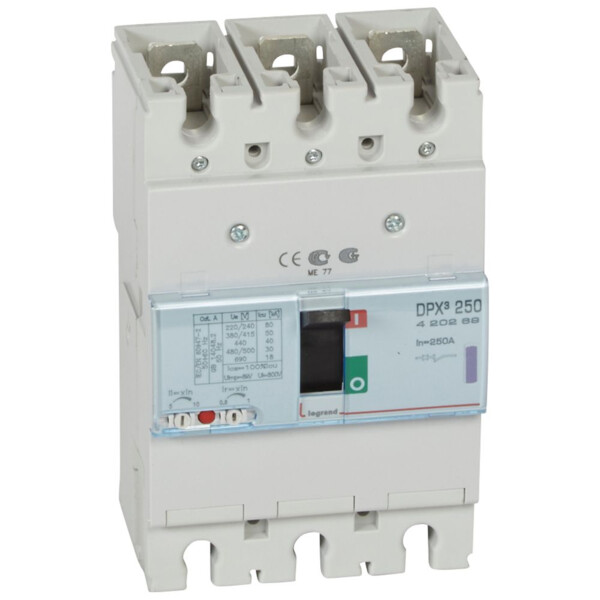 Disjoncteur de puissance dpx³ 250 - magnéto-thermique - 50 ka - 3p - 250 a - Legrand - 420269