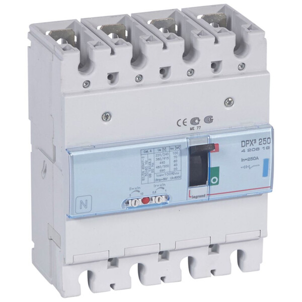 Disjoncteur de puissance dpx³ 250 - magnéto-thermique - 70 ka - 4p - 250 a - Legrand - 420619