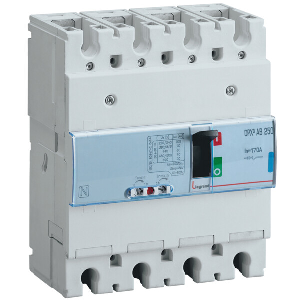 Disjoncteur de branchement version EDF - DPX³ 250 AB - 130 A - 4P - Legrand - 420732