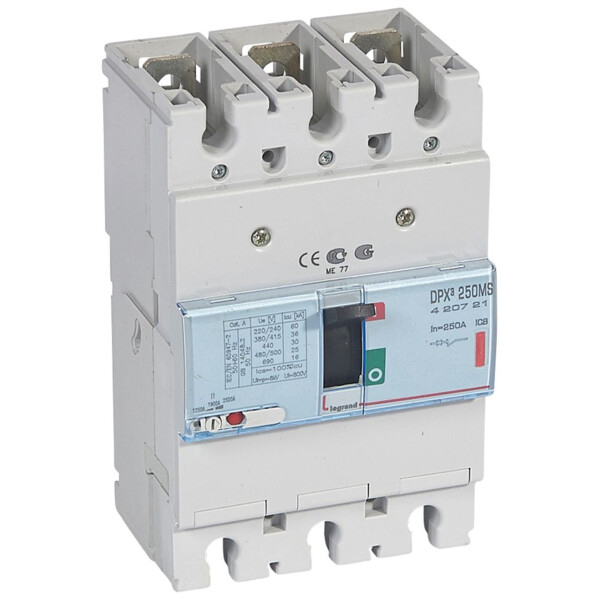 Disjoncteur de puissance dpx³ 250 - magnétique seul - 36 ka - 4p - 250 a - Legrand - 420721