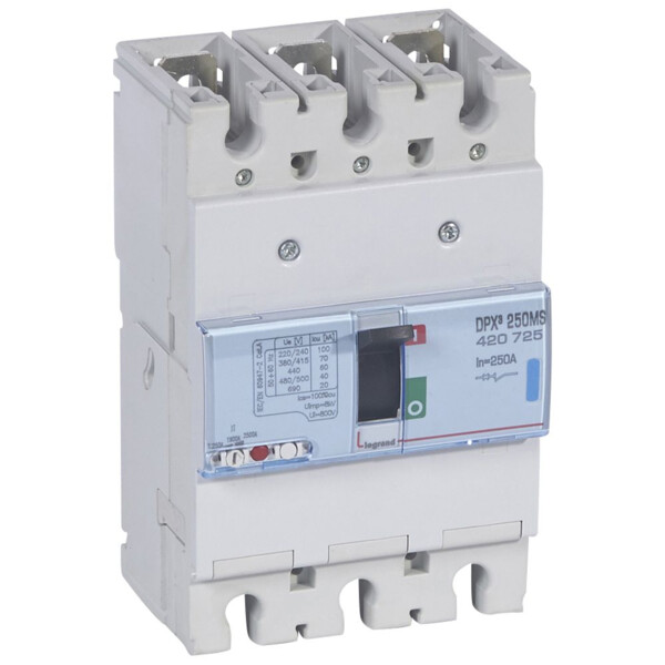 Disjoncteur de puissance dpx³ 250 - magnétique seul - 70 ka - 4p - 250 a - Legrand - 420725