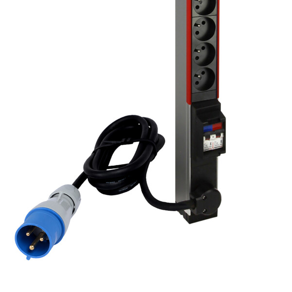 PDU zéro-u lcs² monophasé - 24x2p+t - cordon 3 m avec fiche 2P+T 32A - Legrand - 646851